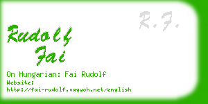 rudolf fai business card